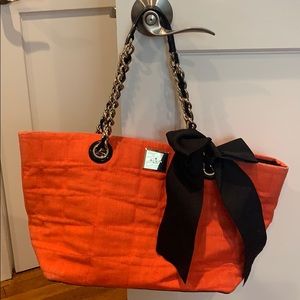 Kate Spade Red Quilted Tote Bag